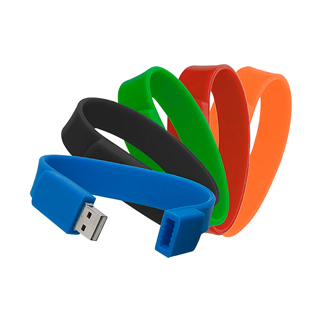 Pendrives Pulseras USB Personalizados de goma o silicona para tus campañas promocionales de marketing, perfecto para colegios